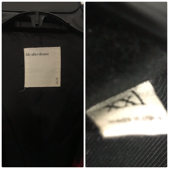 Life After Denim Red Plaid Blazer Jacket Size XXL - Picture 7 of 8